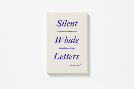Cream laid texture book cover with the words Silent Whale Letters in electric blue text 