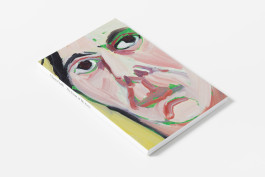 The Chantal Joffe: The Front of My Face book, angled to show its front cover (a full-bleed painting of a face) and its white spine with the title in black text.