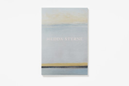 A book cover for Hedda Sterne featuring an abstract painting with soft horizontal bands of pale yellow, blue, and grey, and the artist's name 