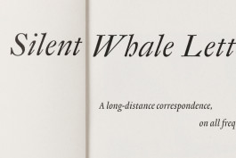 Close-up detail the title page of Silent Whale Letters